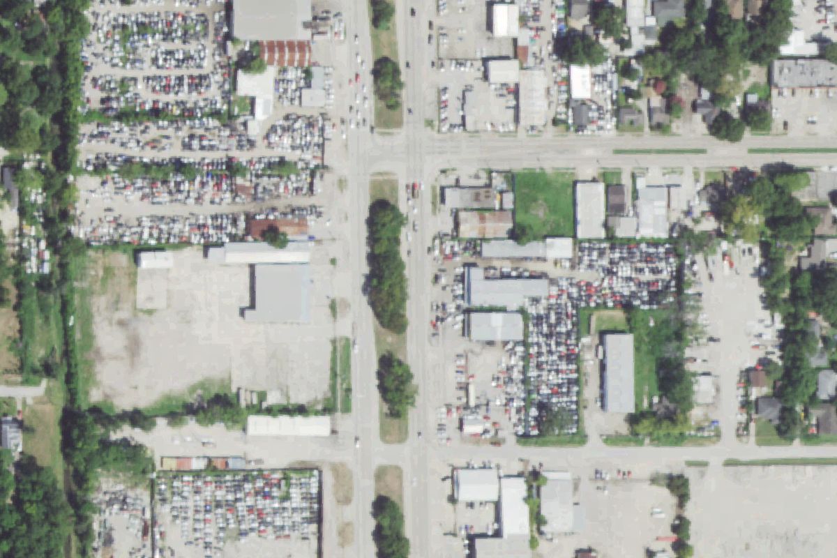 Aerial photo of Space City Imports at 6426 N Shepherd