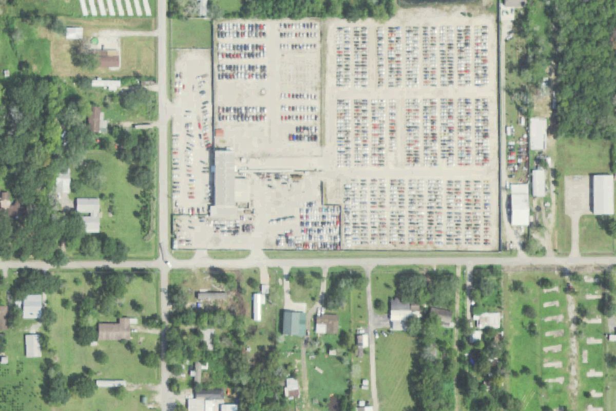 Aerial photo of BYOT Auto Parts at 7516 Shady Lane