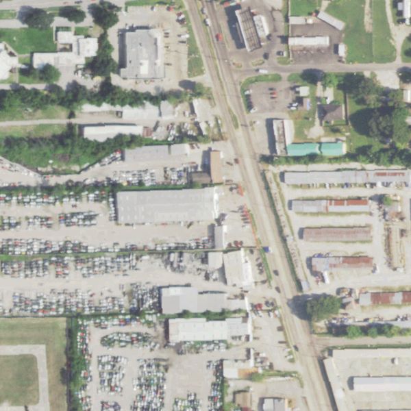 Aerial photo of B.J. Used Auto Parts