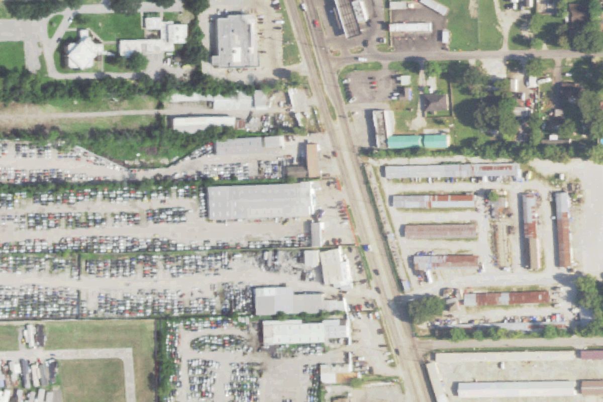 Aerial photo of B.J. Used Auto Parts at 10725 Airline Dr
