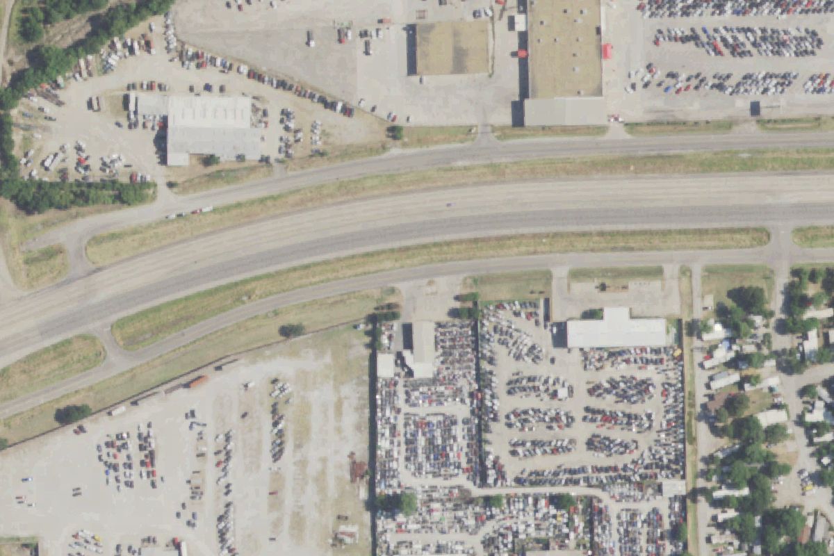 Aerial photo of Discount Auto Salvage at 3965 E Main
