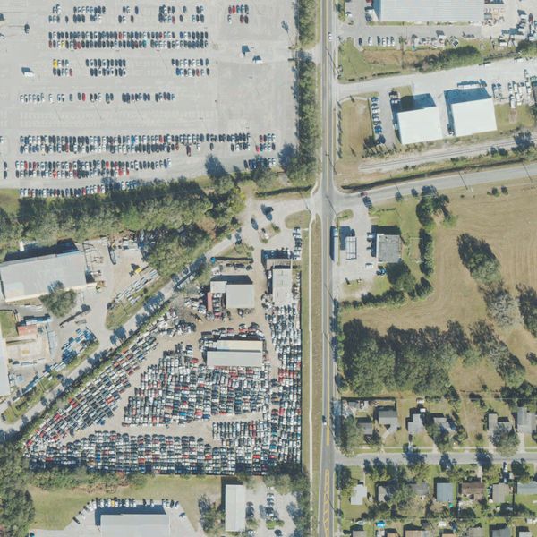 Aerial photo of Sanford Auto Salvage