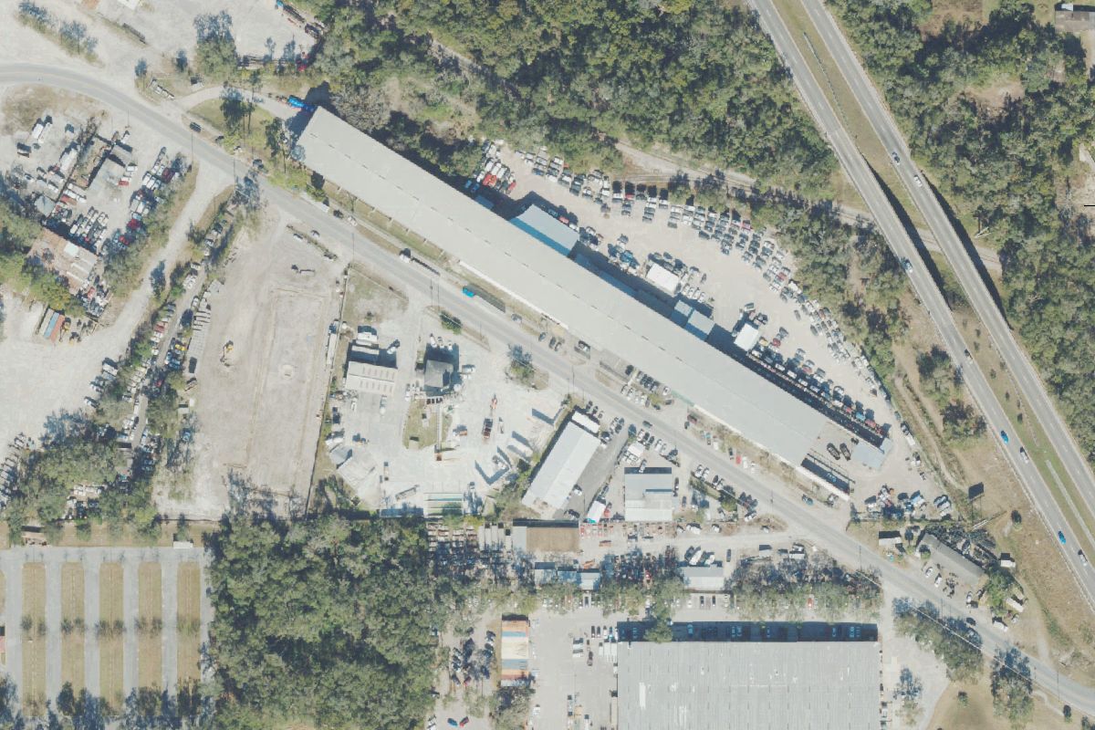 Aerial photo of Green Star Auto Recycling at 7111 Overland Rd