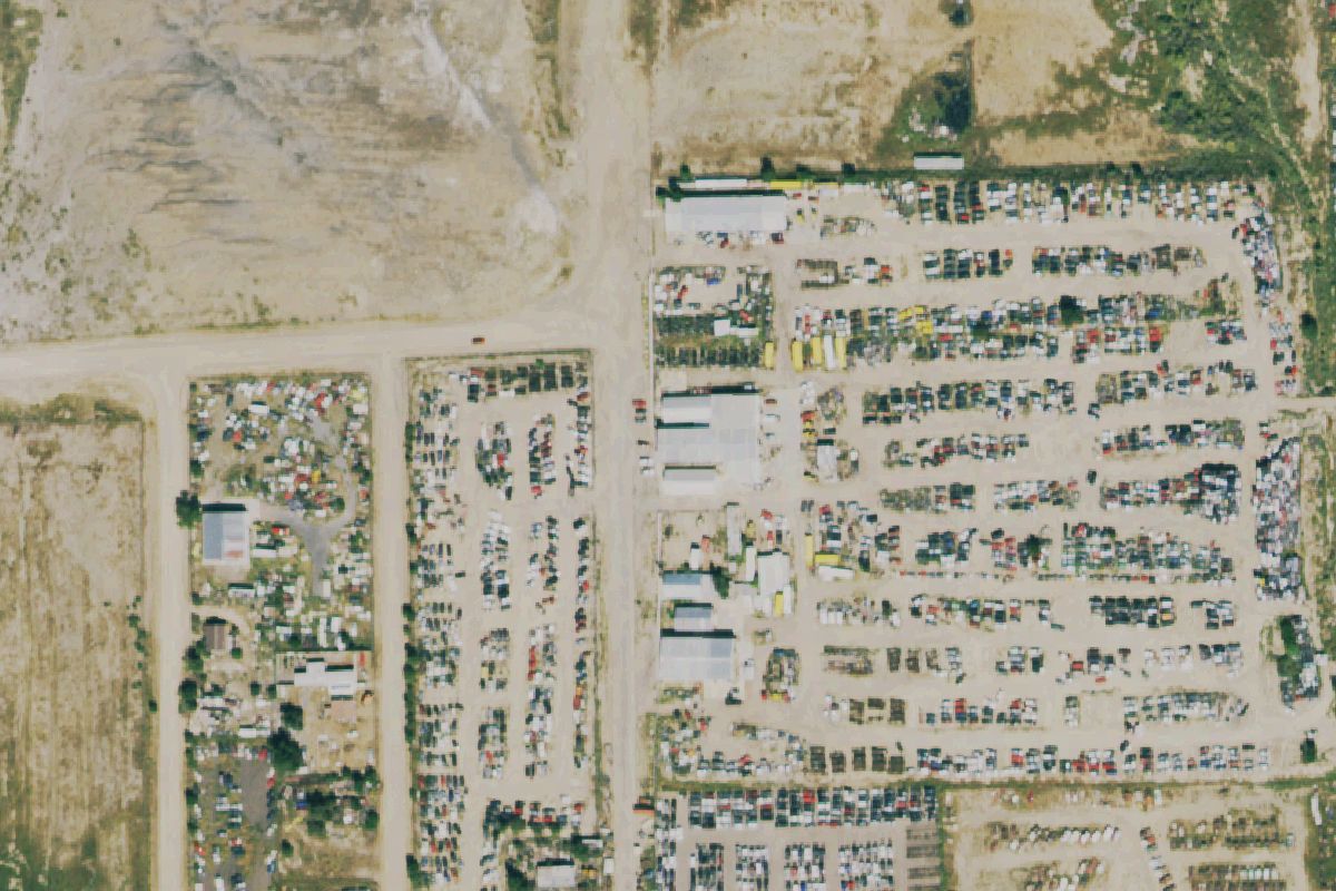 Aerial photo of Dons Sportcar and Salvage Yard at 1000 Kennie Rd