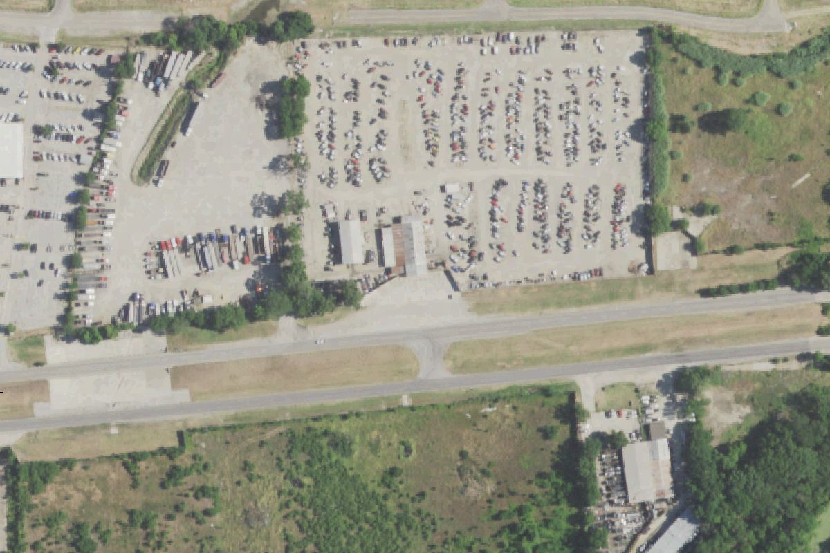 Aerial photo of Farris Auto Salvage at 4402 E Jefferson
