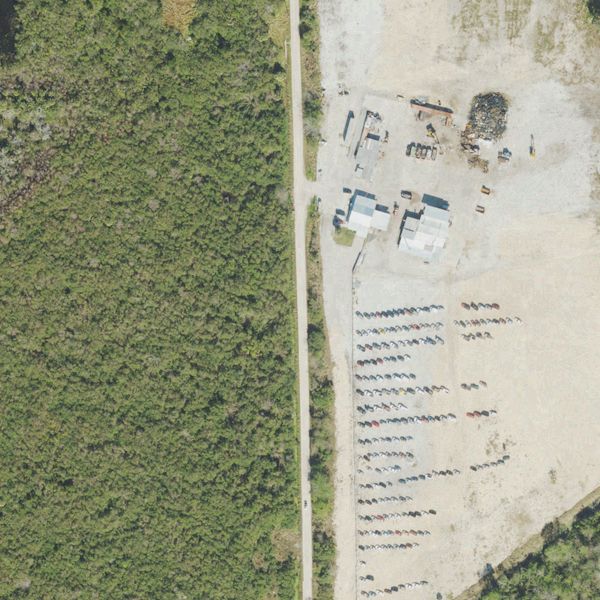 Aerial photo of Mims Pick & Pay Recycler Center