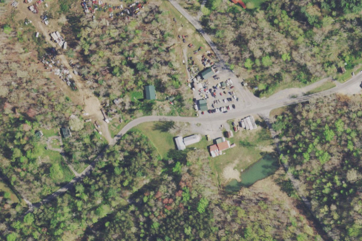 Aerial photo of K & C Auto Sales