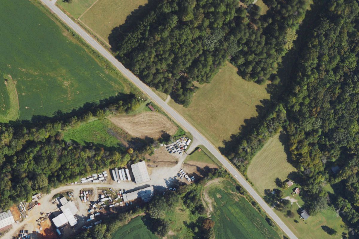 Aerial photo of Matlocks Used Cars & Parts at 16055 Cool Springs Road