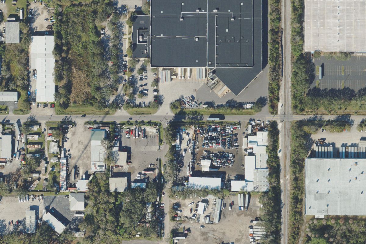 Aerial photo of Euro Motorsports Recycling