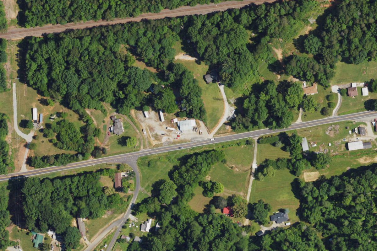 Aerial photo of B & H Used Auto Parts
