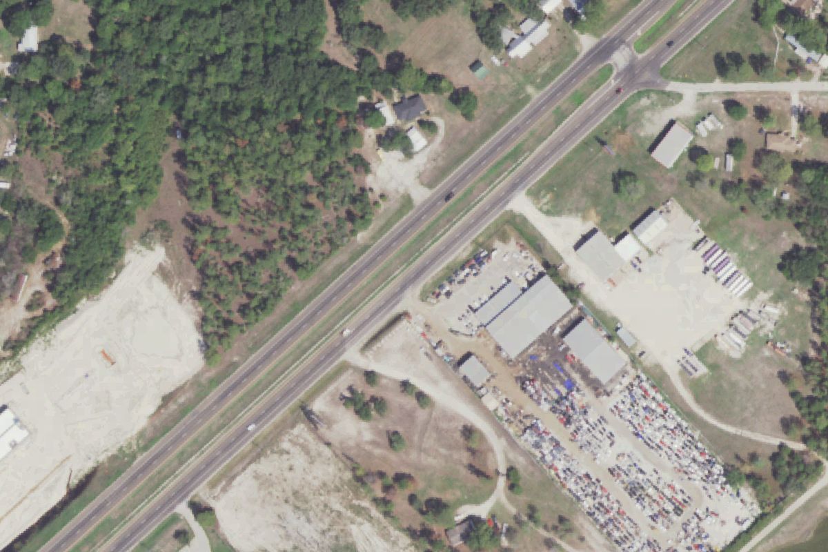 Aerial photo of Huntsville Auto Parts at 3010 State Highway 19