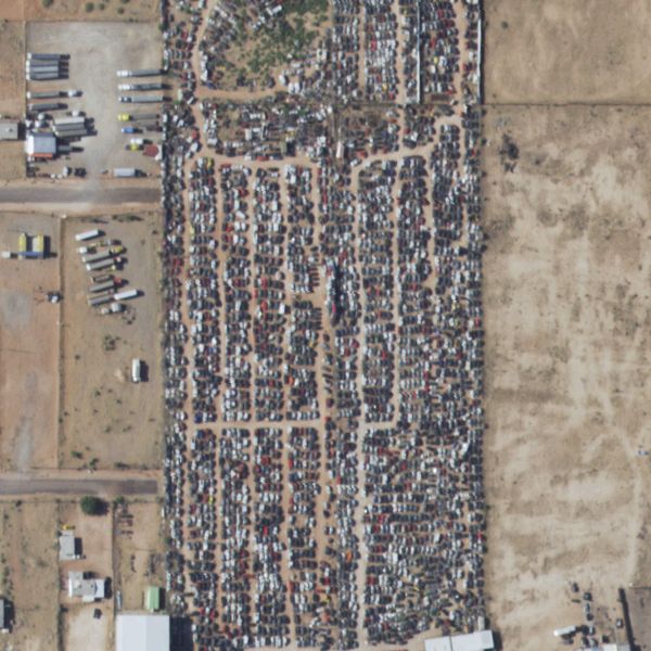 Aerial photo of Imports & More Auto Salvage