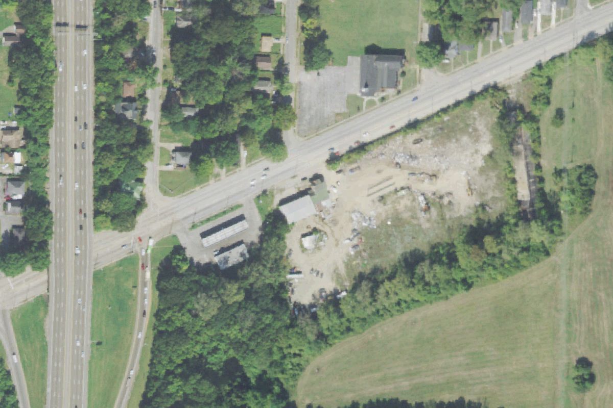 Aerial photo of Worley Recyclling at 1203 Chelsea Ave