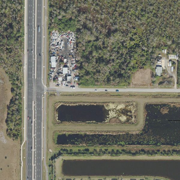 Aerial photo of E&J Used Auto Parts Tampa