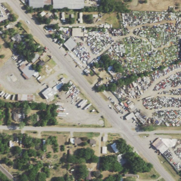 Aerial photo of Part S Mart