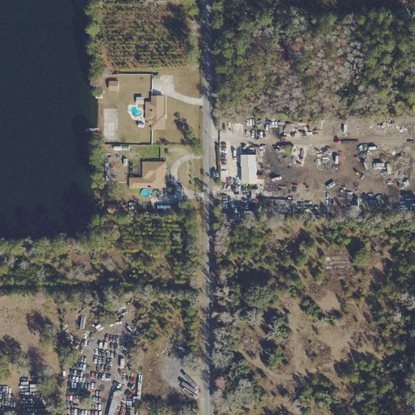 Aerial photo of ABC Junkyard
