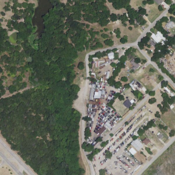 Aerial photo of Larrys Auto Recycling