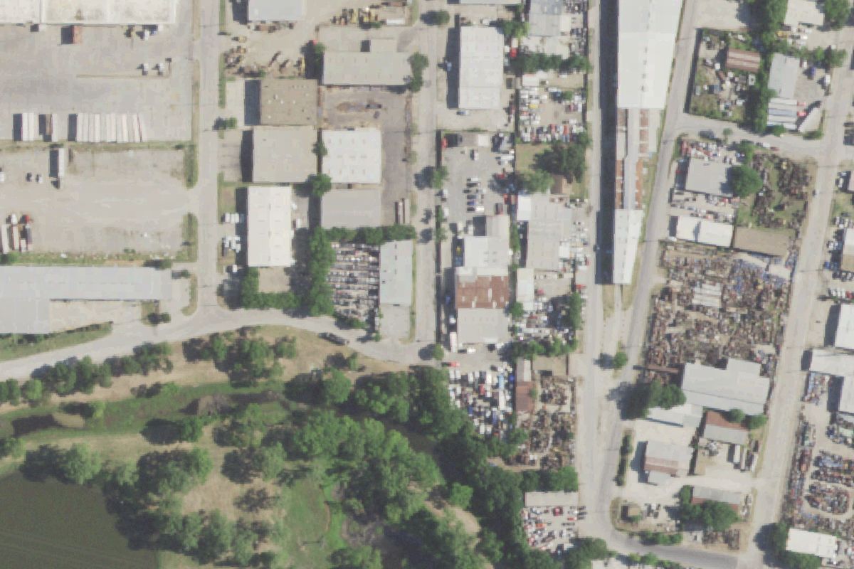 Aerial photo of P&B Auto Body Parts at 2525 Barge Ln