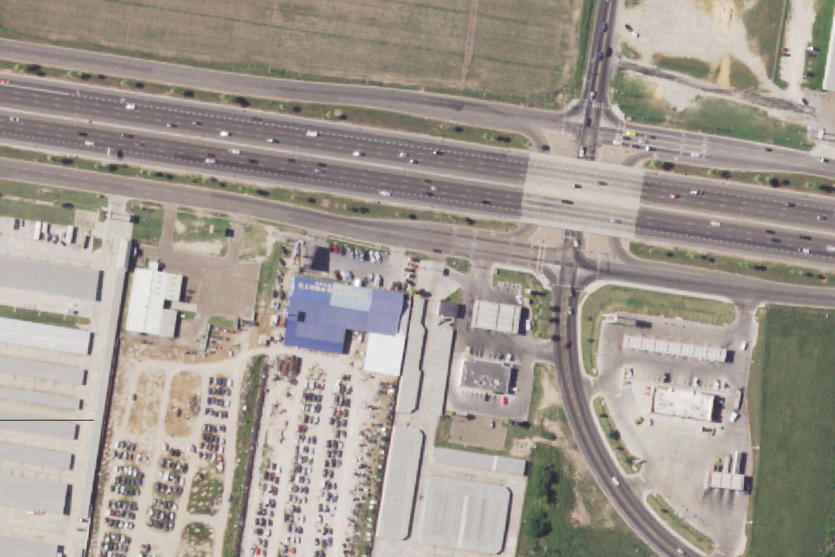 Aerial photo of R & R Auto Parts
