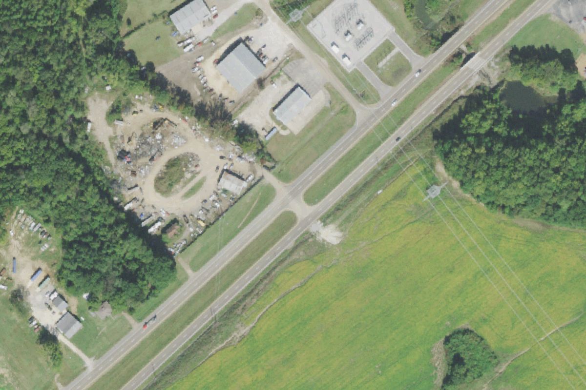 Aerial photo of Worley Brothers Scrap Iron & Metal at 14895 Highway 51 S