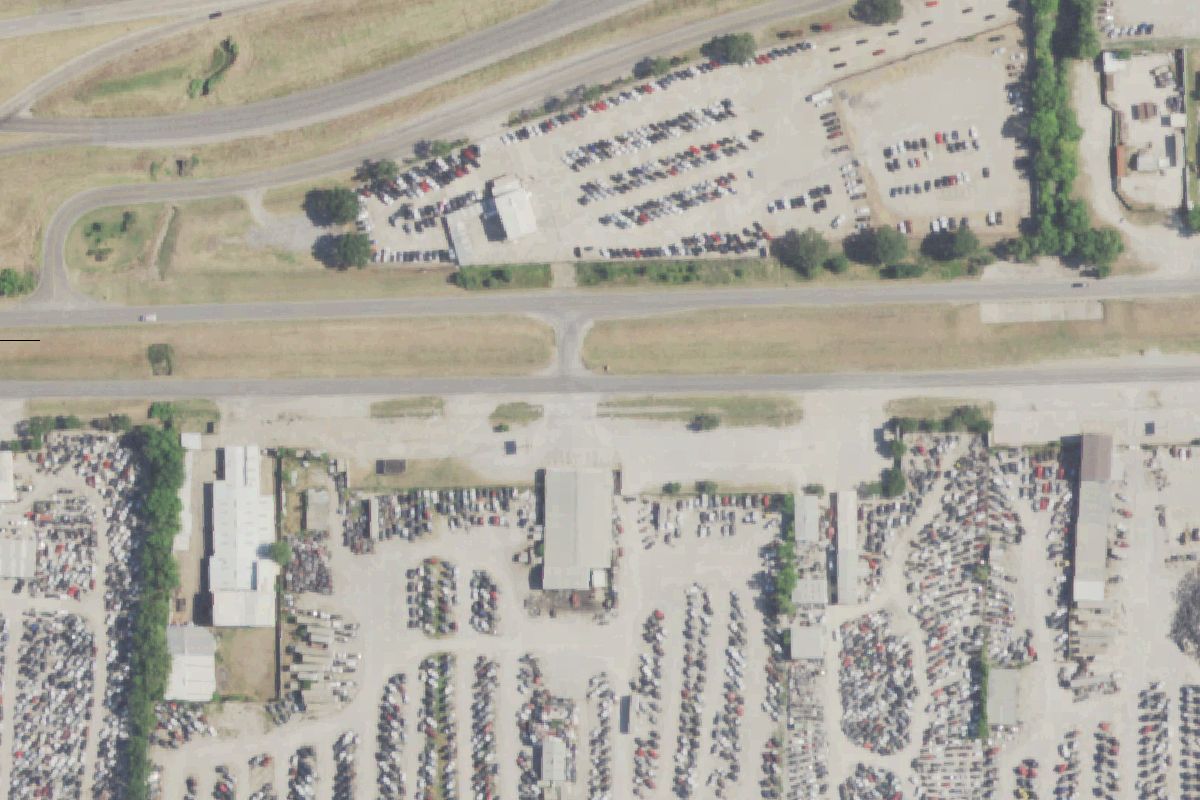 Aerial photo of Completely Chrysler Used Auto Parts at 3910 E Jefferson