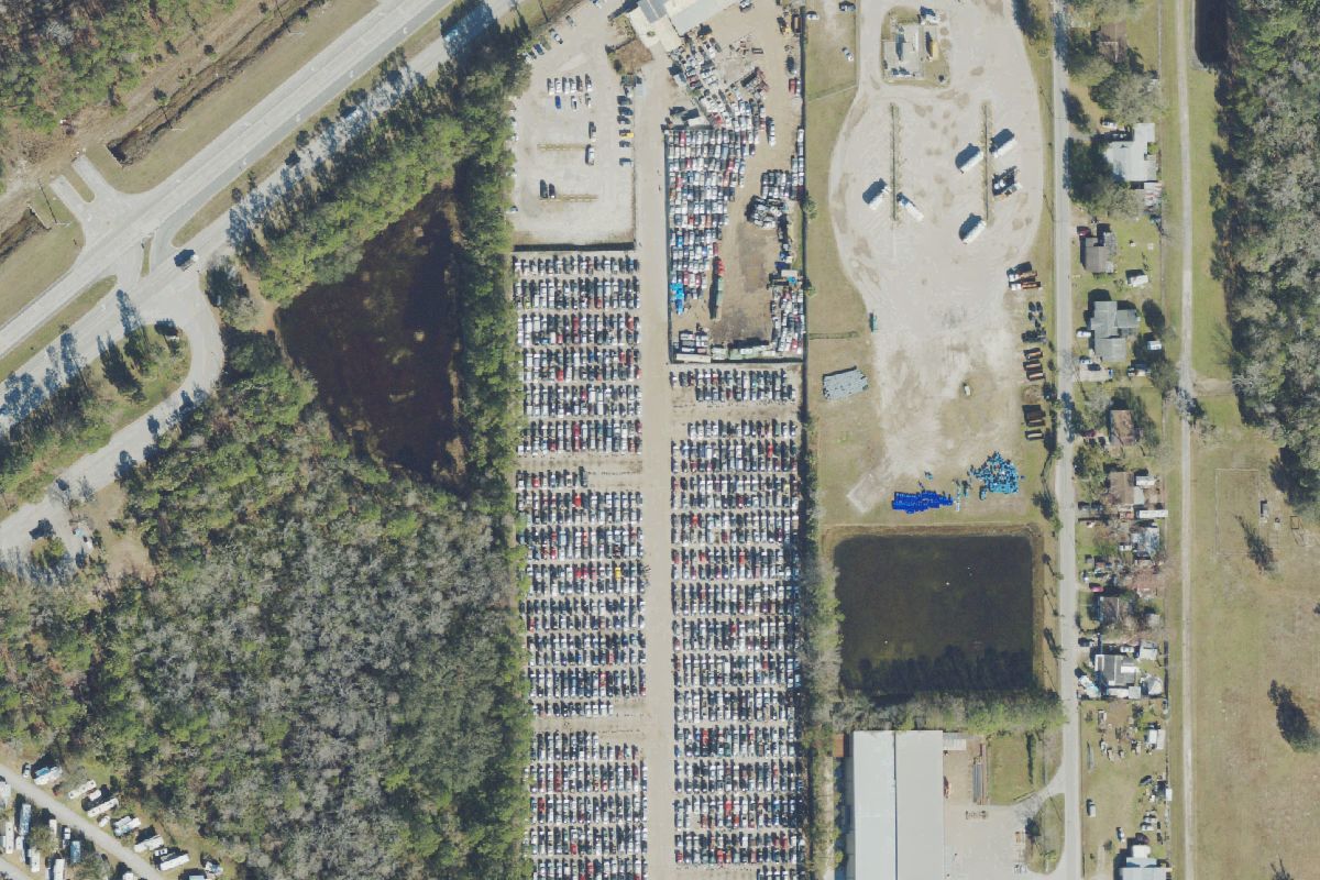 Aerial photo of Pick Your Part - Daytona at 3157 W International Speedway Blvd.