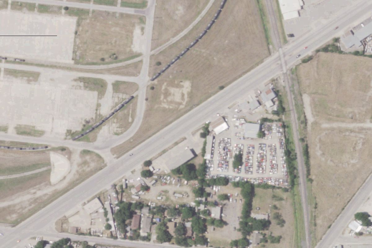 Aerial photo of A-1 Toyota Salvage at 302 New Laredo Hwy