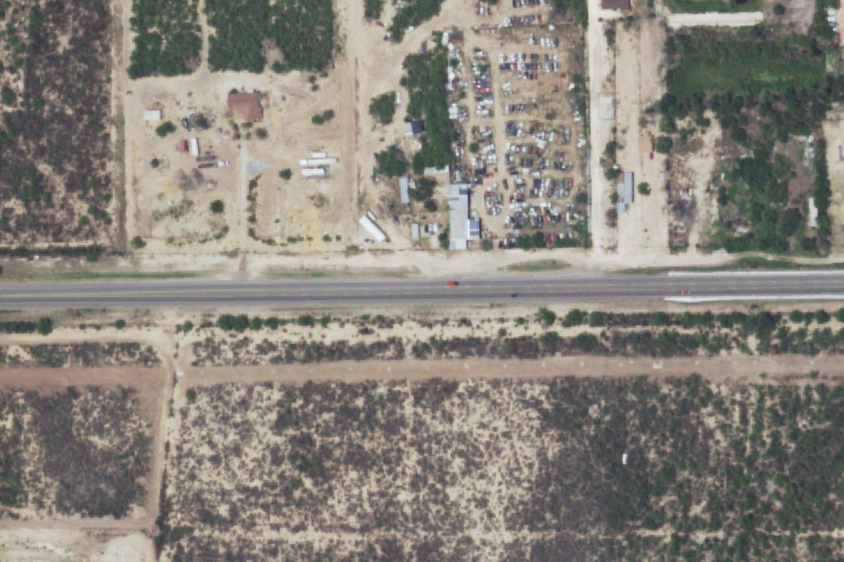 Aerial photo of Amigos Used Parts Junk Yard at 9248 State Hwy 359