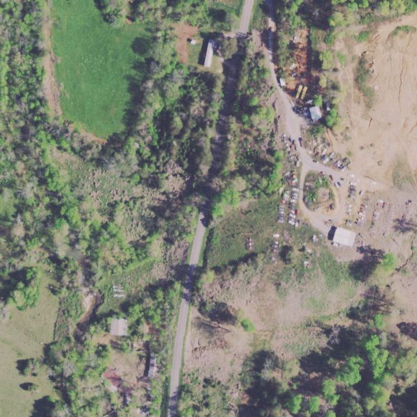 Aerial photo of Eddie's Auto Salvage & Garage