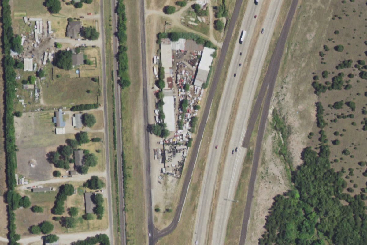 Aerial photo of De Leon Truck Parts at 1020 South Central Street