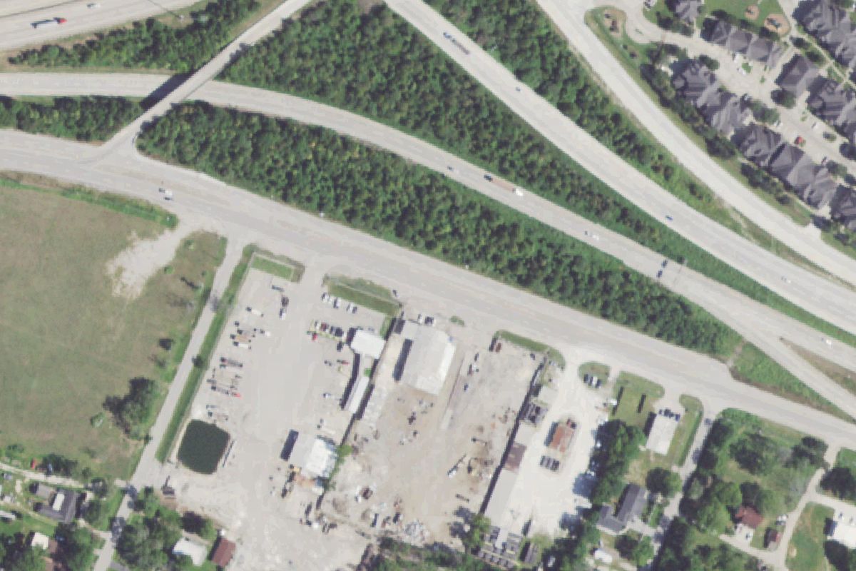 Aerial photo of D & D Auto Salvage at 7403 Decker Dr