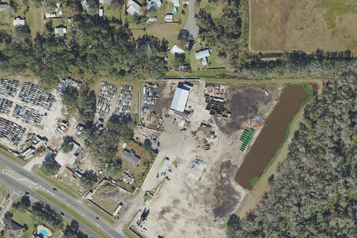 Aerial photo of Lakeland Auto Salvage