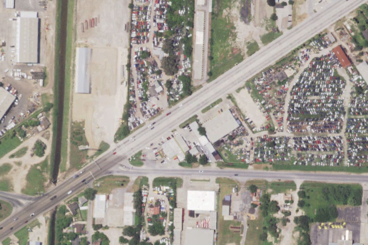 Aerial photo of Frank's Auto Parts at 6934 Padre Island Hwy