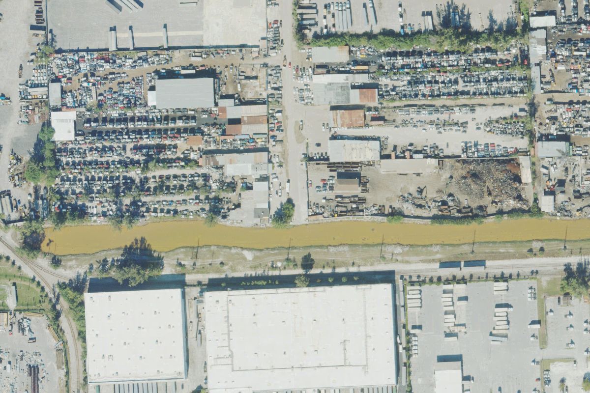 Aerial photo of Interamerican Auto Scrap and Engine