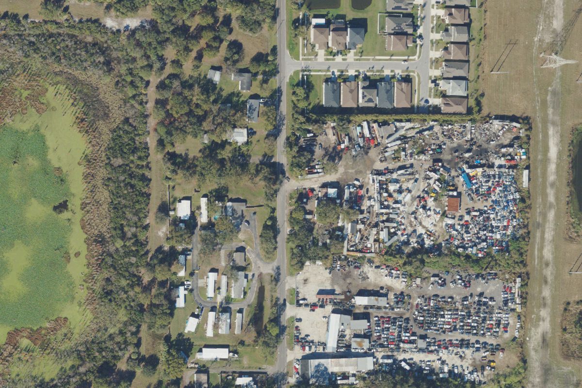 Aerial photo of Bee Used Auto Parts at 8032 S 78th St