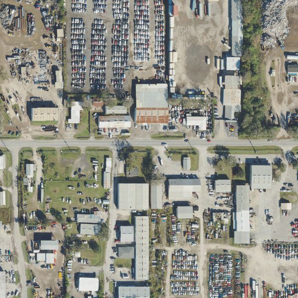 Aerial photo of Webbs Salvage