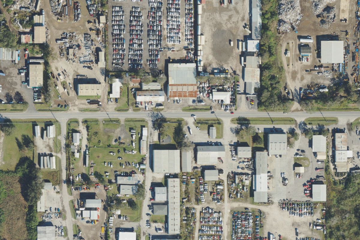 Aerial photo of Webbs Salvage at 3007 E Main St
