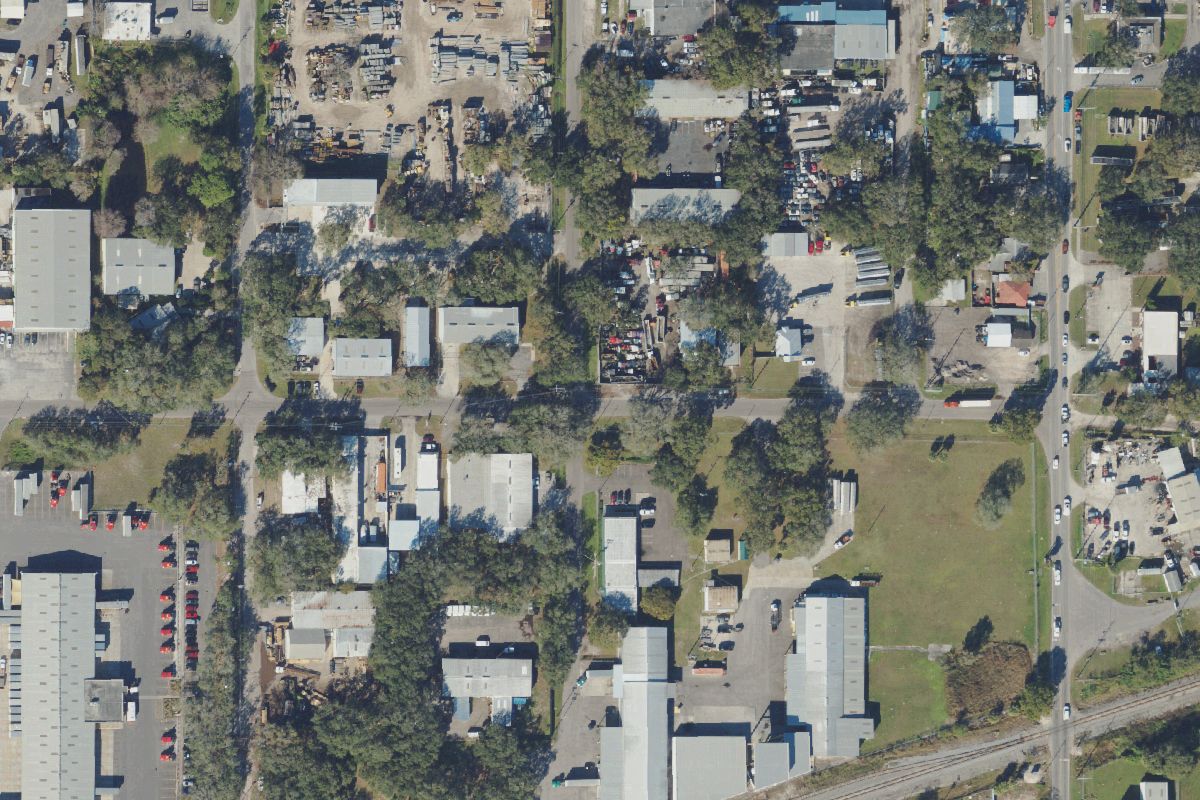 Aerial photo of Buy Junk at 7108 E 14th Ave