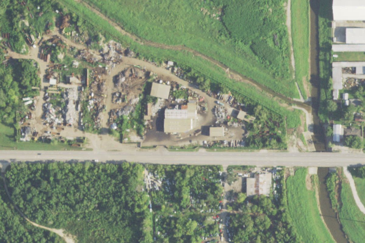 Aerial photo of Wright's Scrap and Recycling at Beaumont