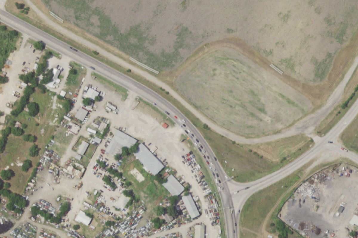 Aerial photo of Vic & Son Used Auto Parts at 10209 FM 812