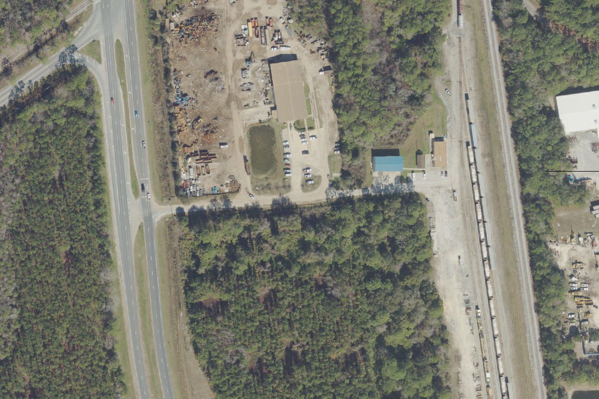 Aerial photo of 1st Coast Recycling at 108 Seaboard Dr