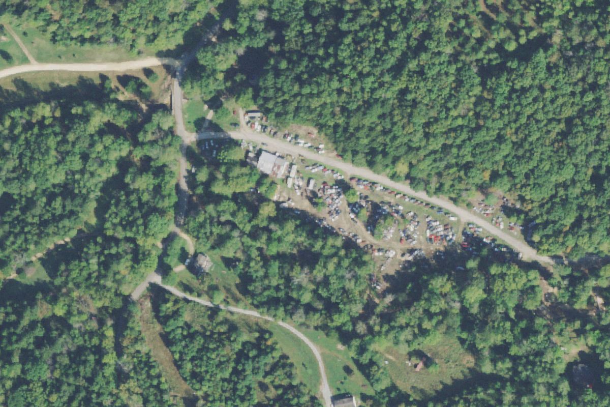Aerial photo of Harbert Hills Auto Salvage