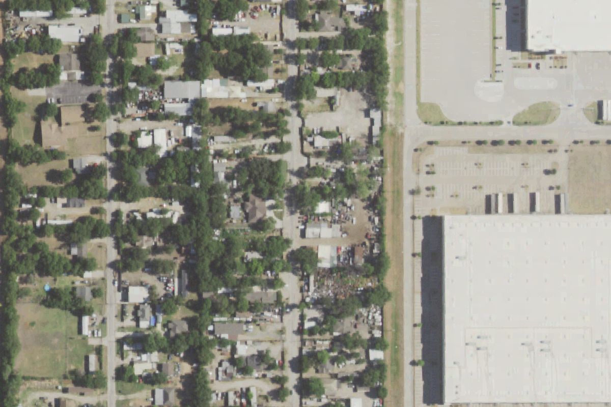 Aerial photo of Mejia's Junk Yard