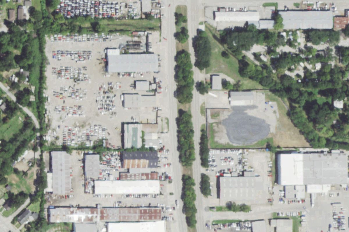 Aerial photo of North Houston Truck and Auto Salvage at 6115 N Shepherd Dr