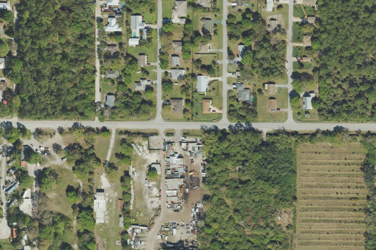 Aerial photo of R&B Auto Salvage at 4845 45th St