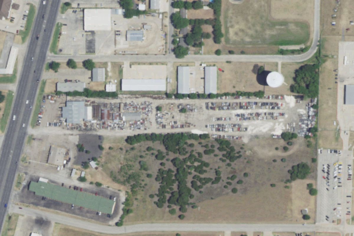 Aerial photo of Prine's Auto Salvage