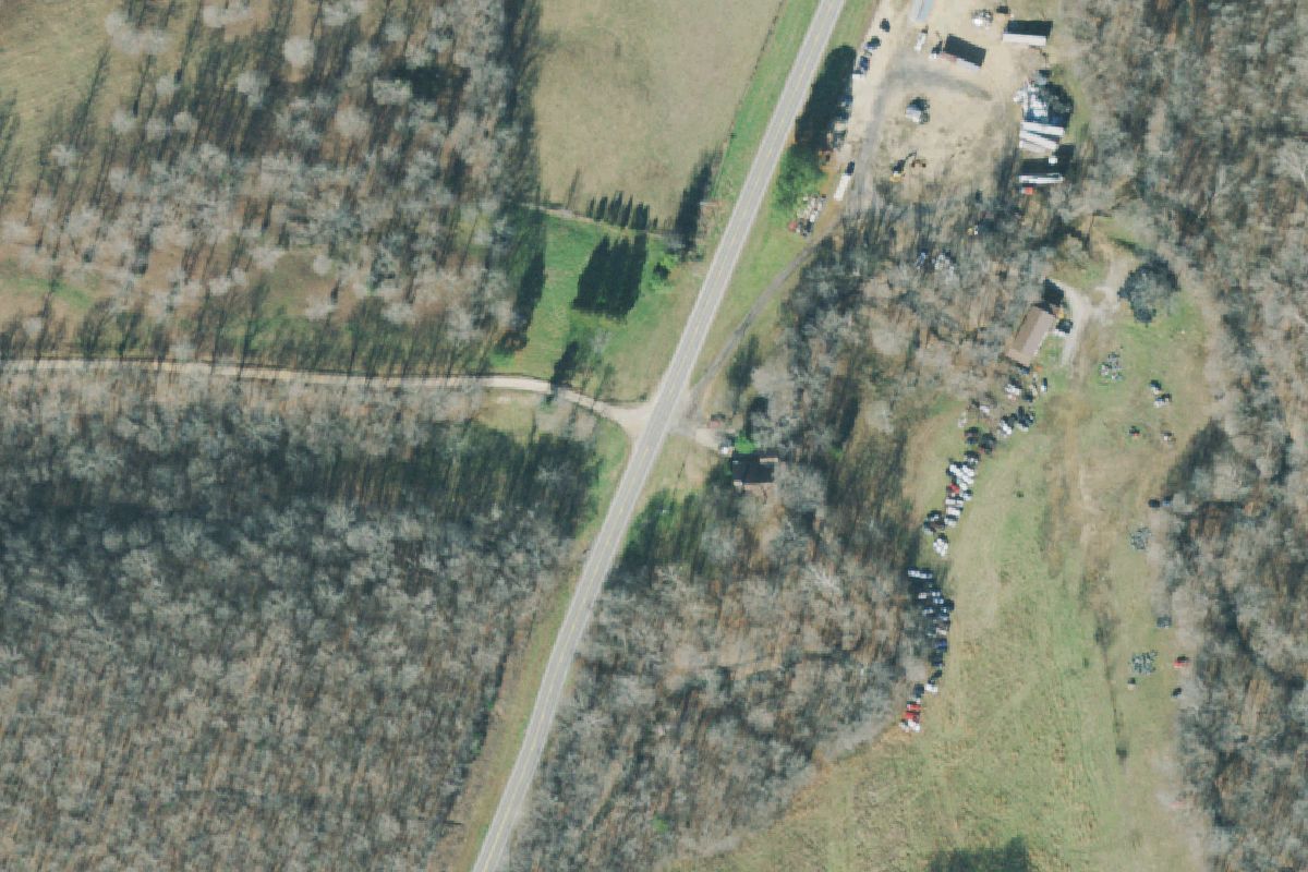 Aerial photo of Barnett's Wrecker Service