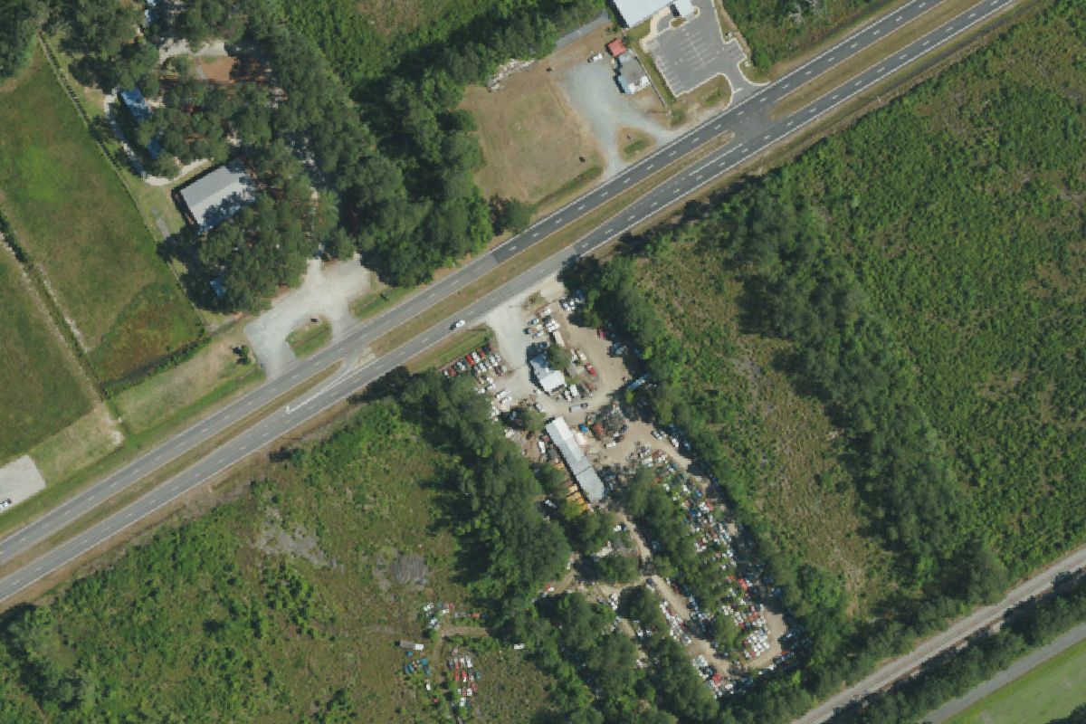 Aerial photo of Holland's Salvage