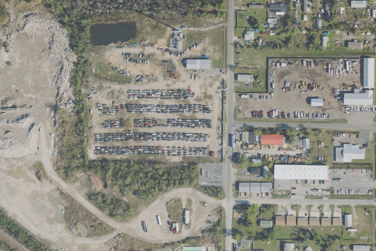 Aerial photo of Counselman Automotive Recycling at 1715 Maple Ave