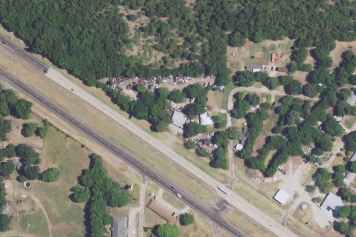 Aerial photo of B & B Auto Salvage